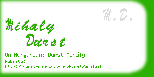 mihaly durst business card